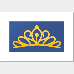 Golden Crown Shape Posters and Art